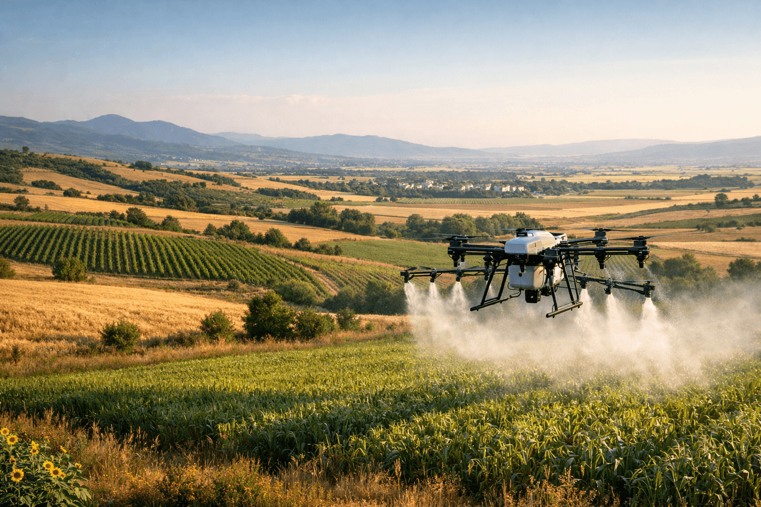 Пръскане с дрон в Хасково и Тракия – професионални дрон услуги